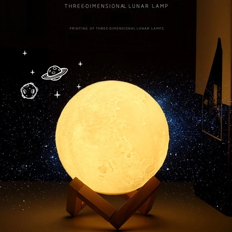 

Party luminous props Moon Lamp 12cm 15cm Colorful Change Touch Usb Led Night Light Home Decor Creative get together