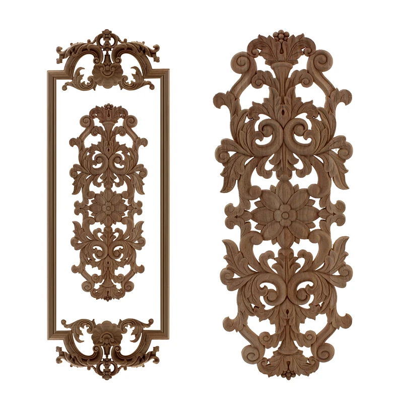 VZLX Antique Decorative Wood Appliques Furniture Natural