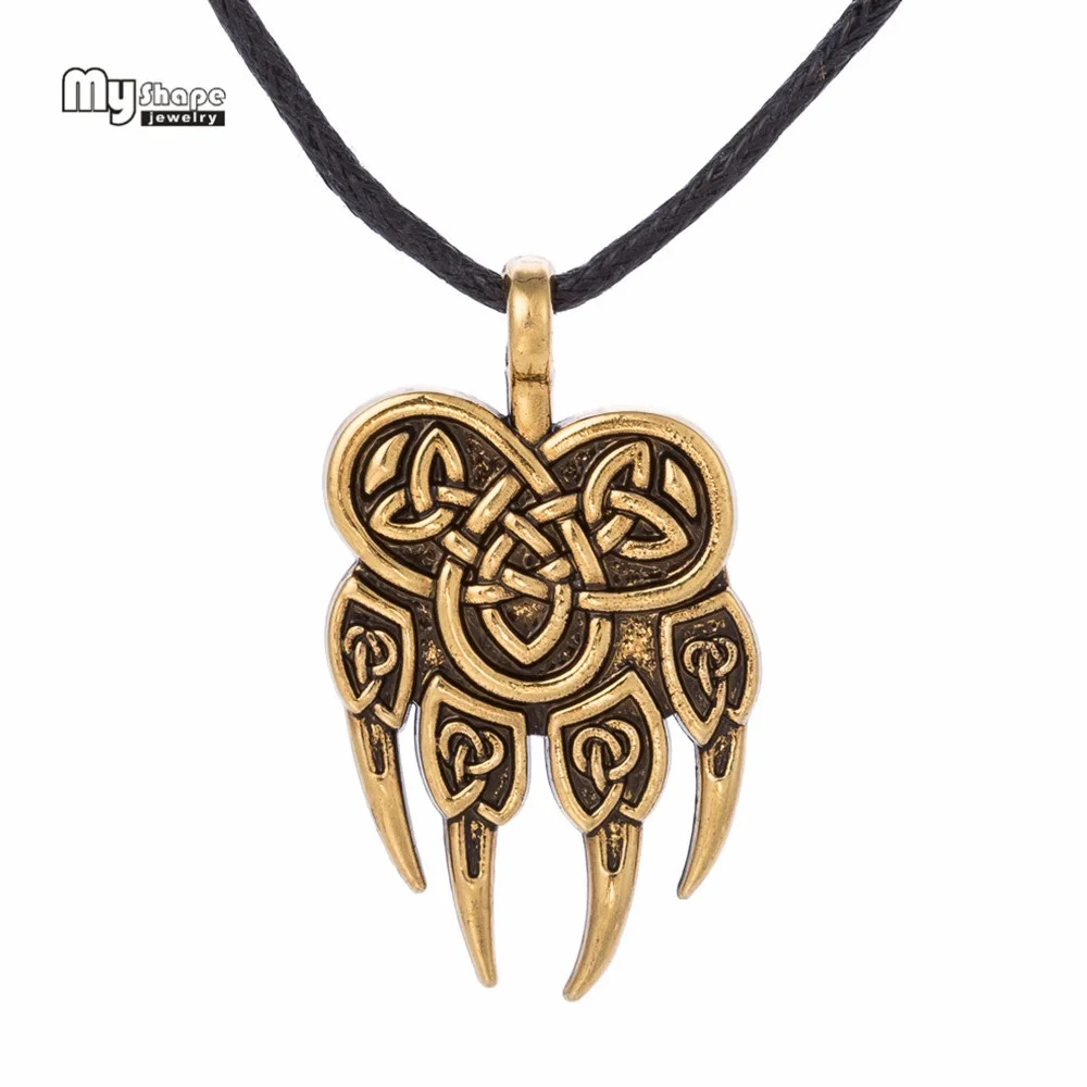 My Shape Viking Wolf Claws Pendant Necklaces Pendants Men Nordic Runes Viking Choker Bear Paw Charm Statement Necklace Women My Shape Viking Wolf Claws Pendant Necklaces Pendants Men Nordic Runes Viking Choker Bear Paw Charm Statement Necklace Women