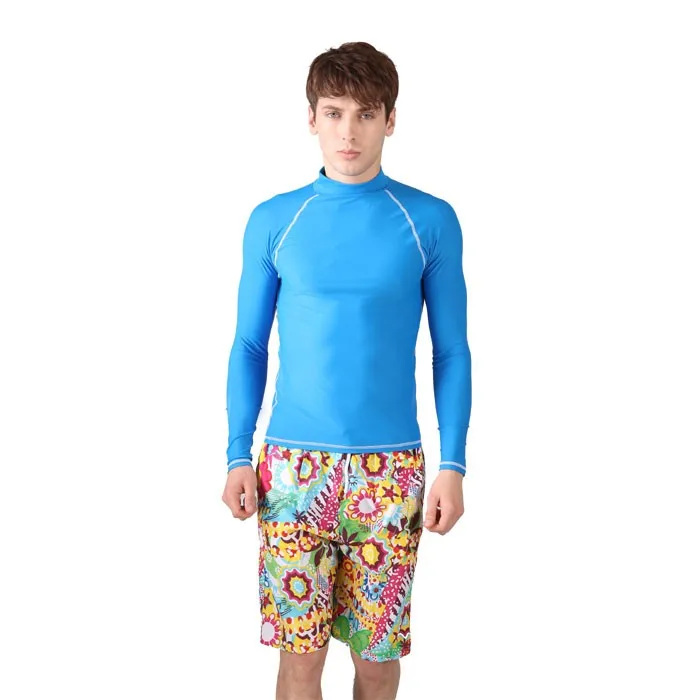 Новое поступление мужские рубашки для купания с длинными рукавами спортивный топ для серфинга Топ из лайкры водолазный костюм брендовый купальный пляжный спортивный купальник
