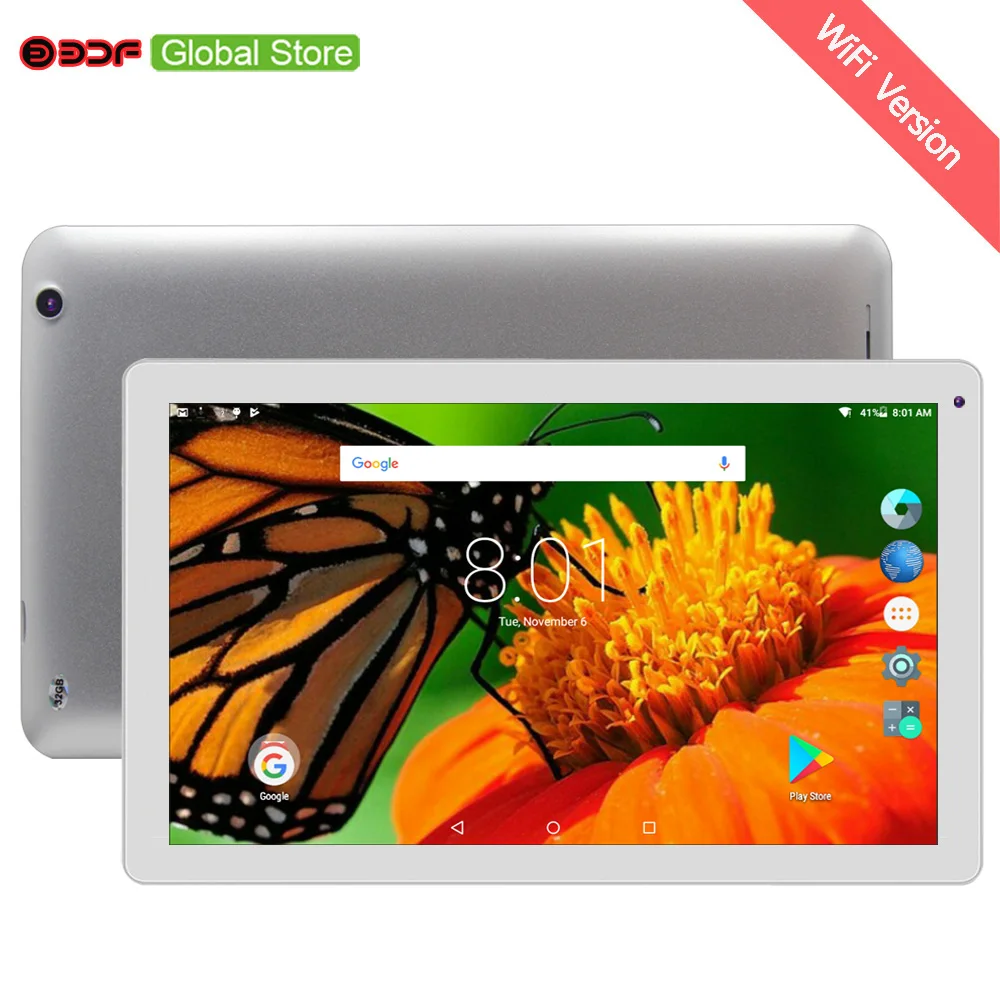 BDF 10,1 дюймов планшетный ПК Android 1 ГБ ОЗУ 32 Гб ПЗУ планшеты ПК четырехъядерный двойной камеры Android 5,1 Google Play Store WiFi планшеты 10