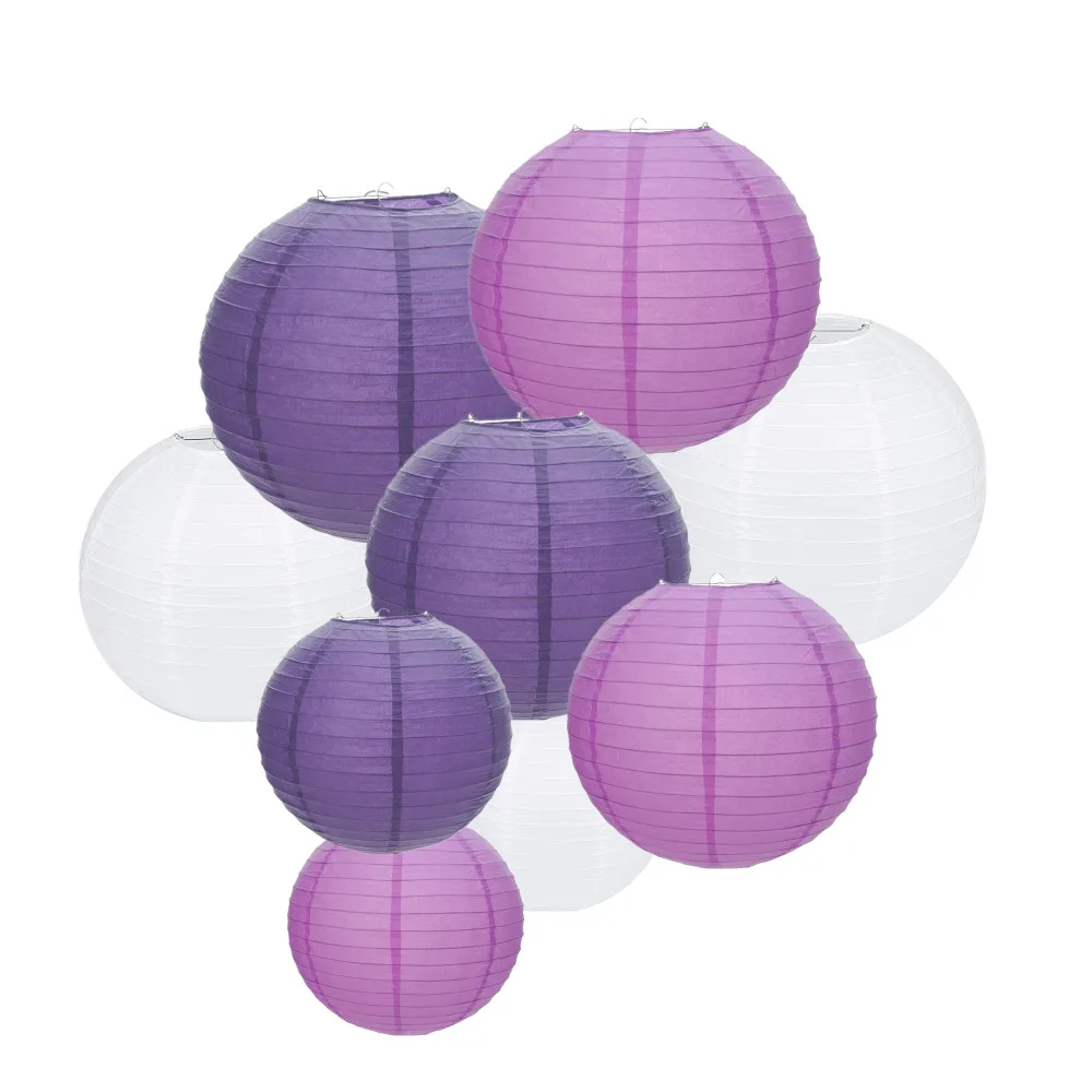 9pcs Lot Chinese Crafts Tissue Paper Lanterns For Fiesta