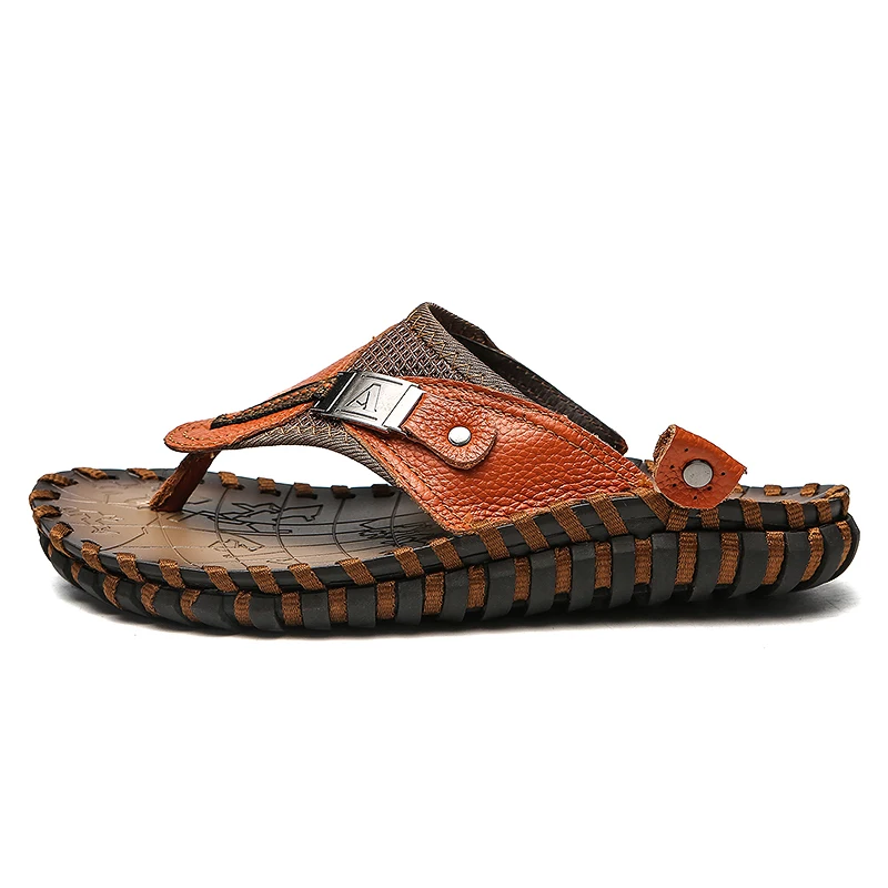 

New Arrival Summer Men Flip Flops High Quality Beach Sandals Non-slide Male Slippers Zapatos Hombre Casual Sapato Hollow Shoes