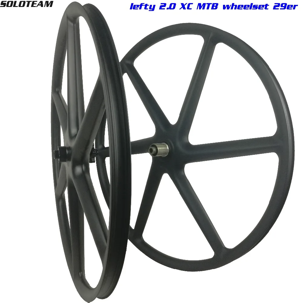 Карбоновые колеса lefty XC MTB 29er mtb с 6 спицами карбоновые бескамерные 29