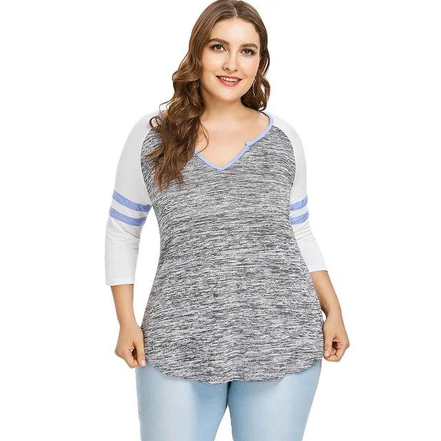 plus size raglan baseball tee