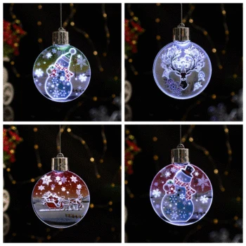 

Christmas 3D LED Desktop Decorations Flickering Snowman, Christmas Tree, Santa Night Light Crafts Party Supplies Xmas Gifts