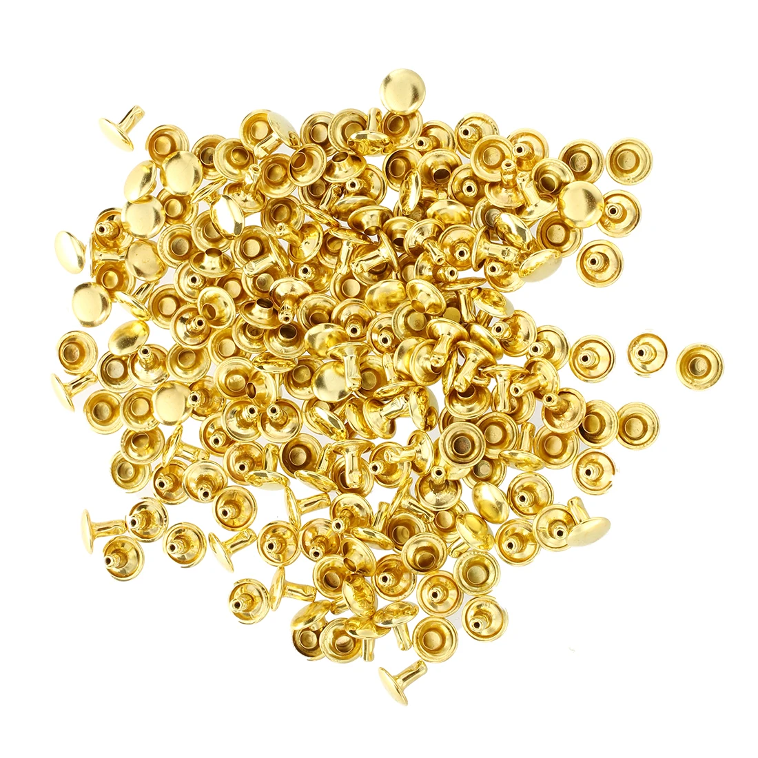 

100 Rivets Studs Double-Sided Gold 9 mm