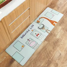 Нескользящий длинный ПВХ дверной коврик ковер кухонный Коврик придверный коврик с изображением героев мультфильма фрукты кухонный ковер Туалет Tapete коврик крыльцо коврик