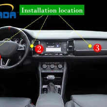 Sunfada [LHD] пассажира приборной панели из натуральной кожи с декорированием наклейки для автомобиля SKODA KODIAQ стайлинга автомобилей 3 шт./компл