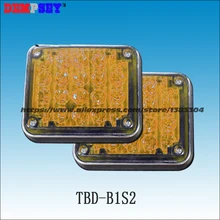 Демпси аварийная Стробоскопическая подсветка для поверхностного монтажа фары для скорой помощи для грузовика, трейлера, 2x20 светодиодный 12 V/24 V Янтарная Цвет(TBD-B1S2