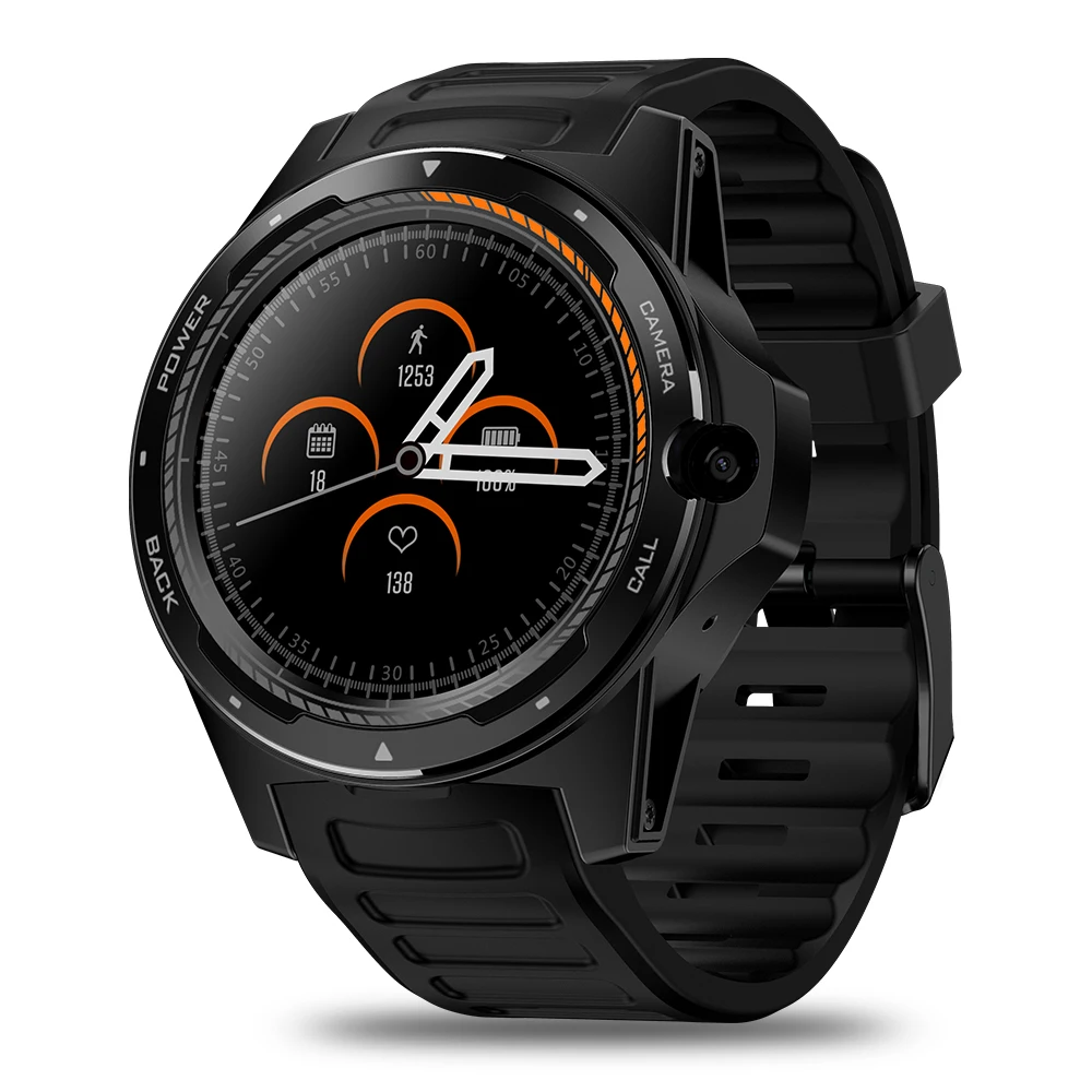 Смарт часы Zeblaze THOR 5 4G LTE 2 ГБ + 16 система с двумя чипами камера 8 0 МП GPS GLONASS Beidou Nano SIM Wi