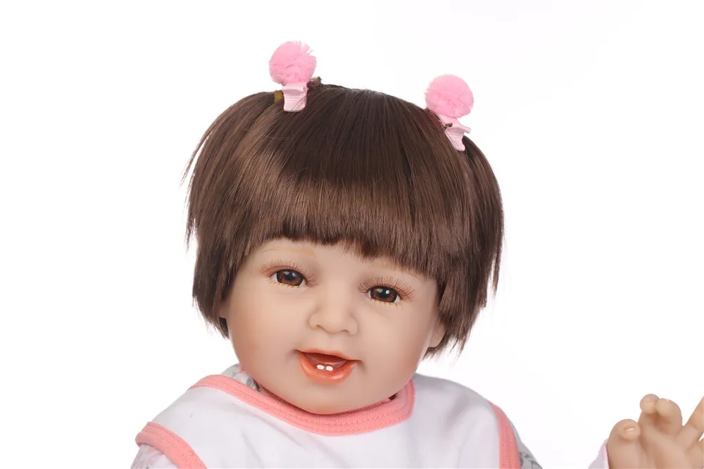 Возрожденный ребенок Куклы NPK 22 "силиконовые детские куклы игрушки для детей подарок реалистичные девочка новорожденный живой с роскошной