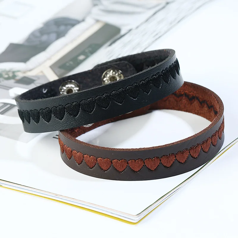 

Black Brown Leather Men/Women Bracelet Jewelry Man Personality Bracelet Wristband Charm Braclet For Male Accessories Hand Cuff