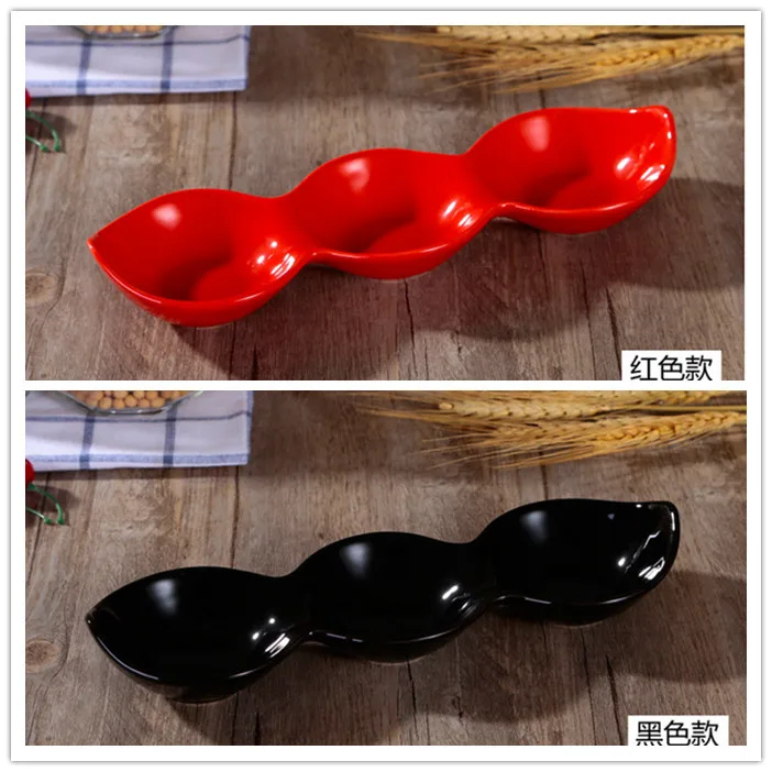 

3ps Three Case Dessert Plate Dish Lunch Box Bowl Ceramics Crisper Food Container Set Household Tableware Kitchen Dinnerware