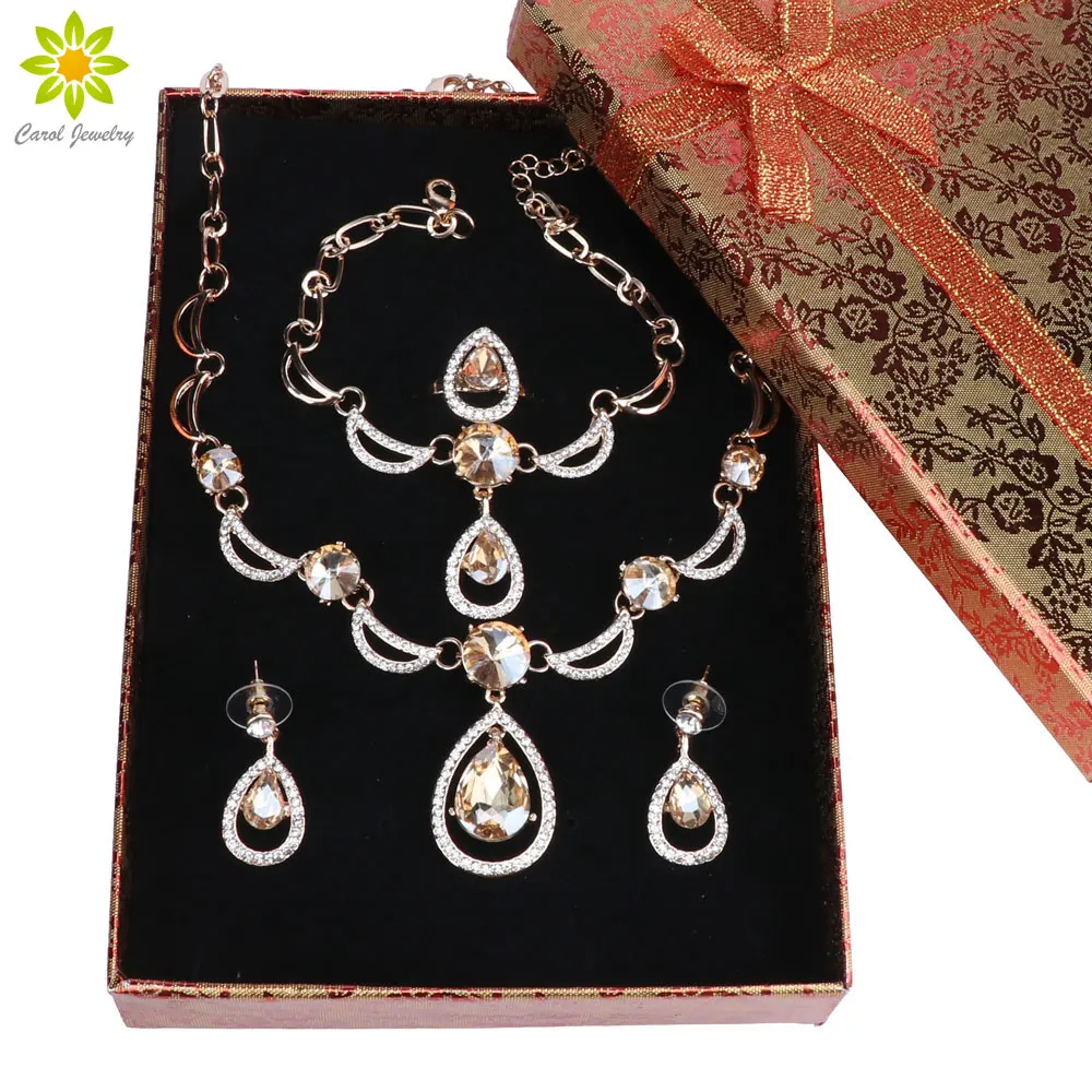 2018 Bridal Gift Nigerian Wedding African Beads Jewelry Set Women