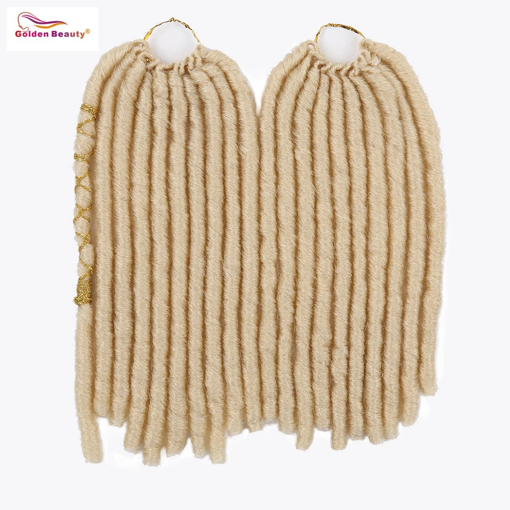 

Crochet Braids Natural Black Synthetic Crochet Braiding Hair Extensions African Hairstyles Soft Dreadlocks Golden Beauty
