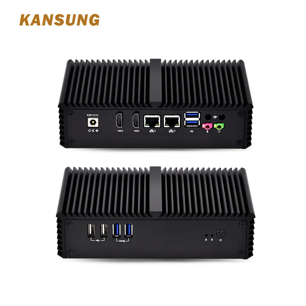 KANSUNG Core i3 4005U Intel Haswell дешевые безвентиляторный мини ПК 2 Lan HD 6 USB промышленный одноплатный x86 мини компьютер оконные рамы