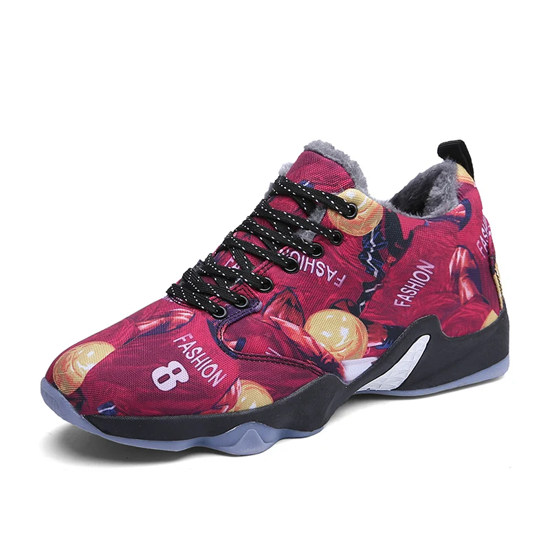 

quality cheap winter warm Plush basketball shoes Men boys girls couple sport sneakers cool Anti-Slip tenis de basquete masculino