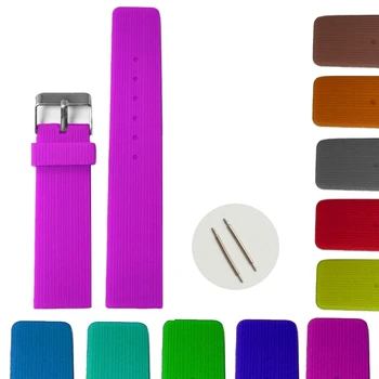 

22mm New Purple Color Silicone Jelly Rubber Ladies Watch Band Straps WB1071Z22JB