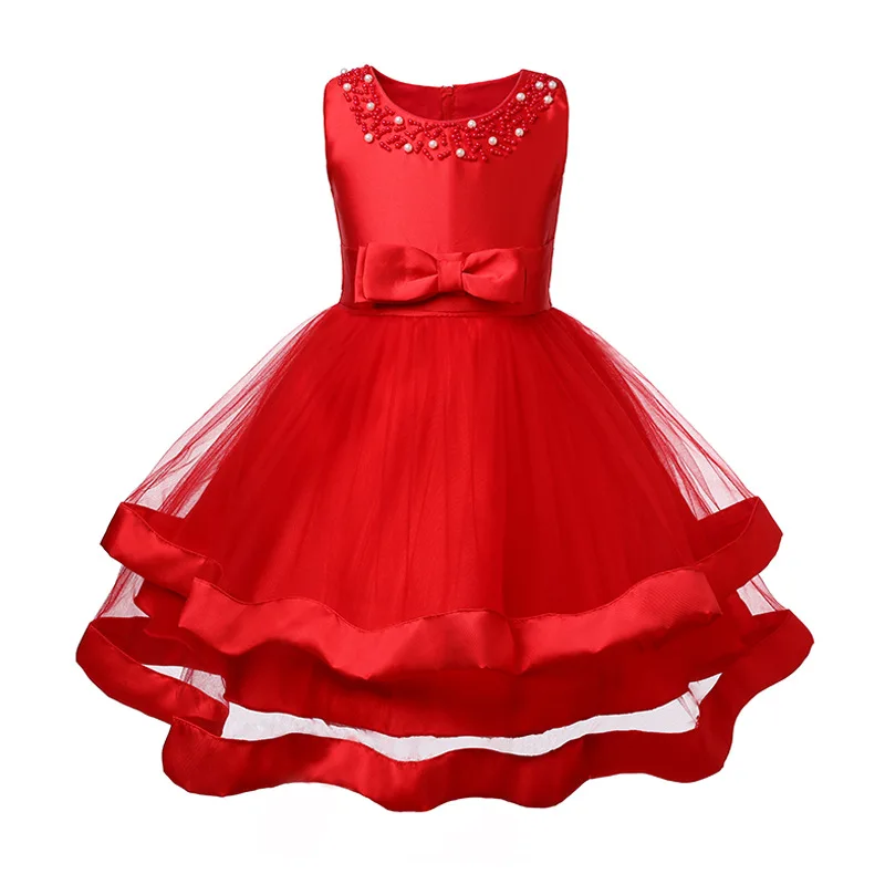 Elegant Beading Baby Girls Dress Kids Wedding Party Princess Ball Gown Fashion Girls Party Evening Dresses For Children Clothes (1)