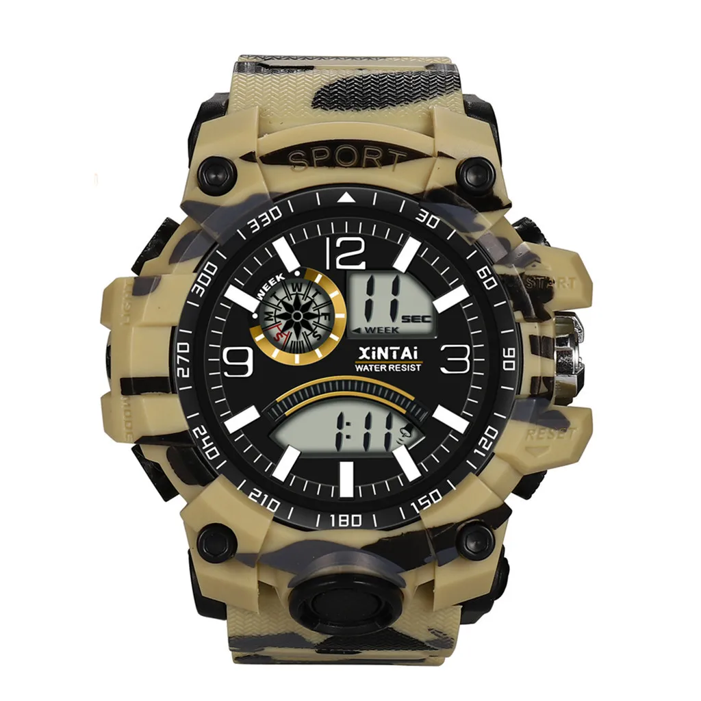 E Saatleri Мода High-End Multi-function 30 M Электронные Водонепроницаемые часы элегантный аналоговый роскошный спортивный высокое качество@ 5 - Цвет: E