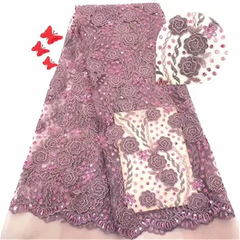 

High Quality glitter mesh Lace Fabric silver powder African Guipure Lace fabric with glued glitter Sequins