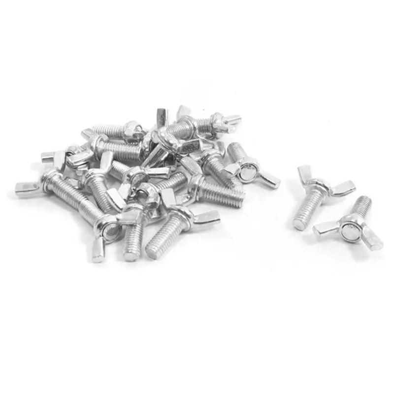 

20 pcs of Wet Stone Cutter Parts Metal thumbscrews Silver Tone 8 mm x 20 mm