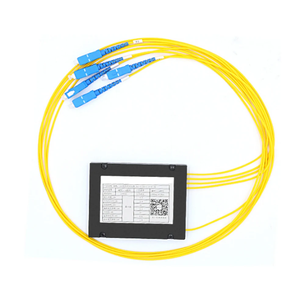 SC/UPC 1x4 FBT Fiber Optic Splitter 1310/1550nm Singlemode PLC Module SM 1M High Reliability | Мобильные телефоны и