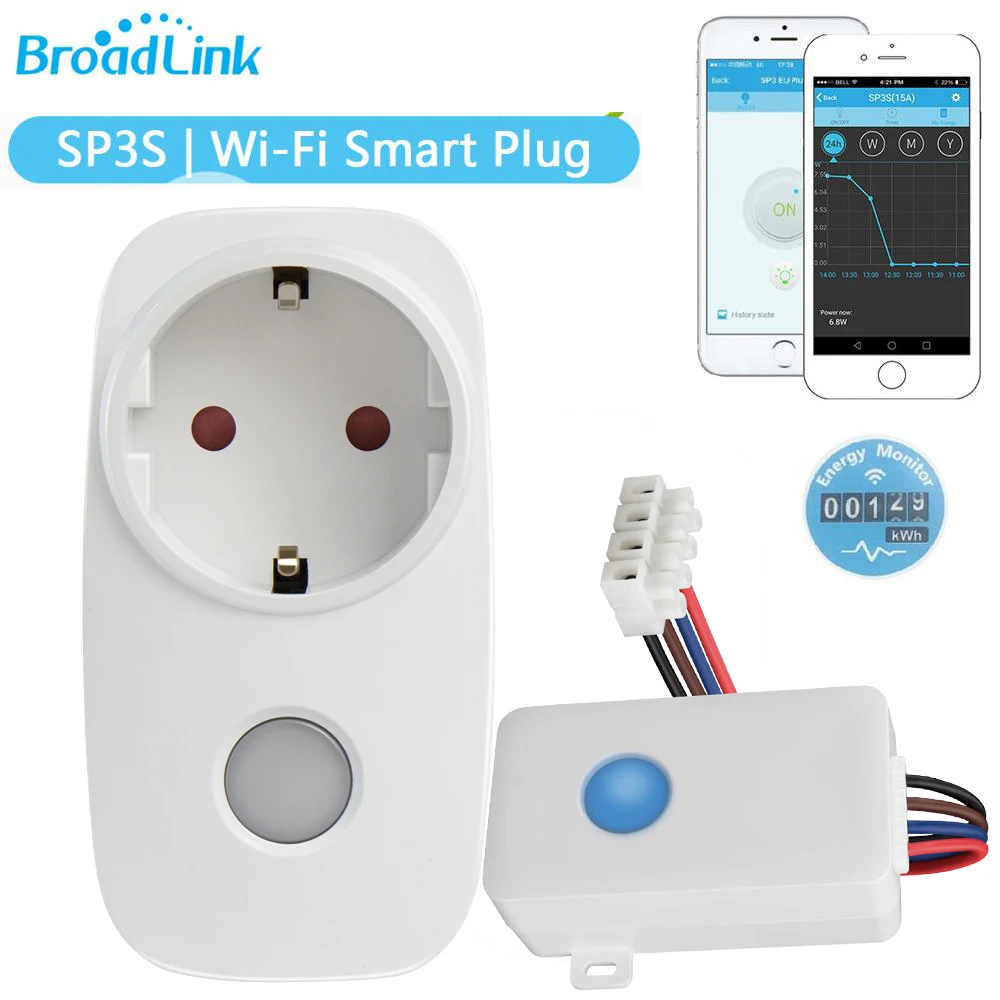 Оригинальная умная розетка Broadlink SP3 SP3S Wi Fi штепсельная вилка стандарта США и ЕС
