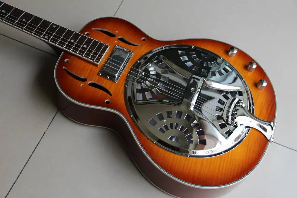 Wholesale JAY TURSER JTRES/STR ELECTRIC THINLINE RESONATOR GUITAR In Sunburst 120105