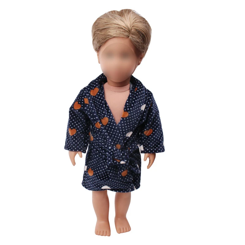 Кукольная пижама для девочек 18 дюймов, рубашка с принтом для мальчиков, Пижама+ штаны, Одежда для новорожденных в американском стиле, детские игрушки, размер 43 см, c661