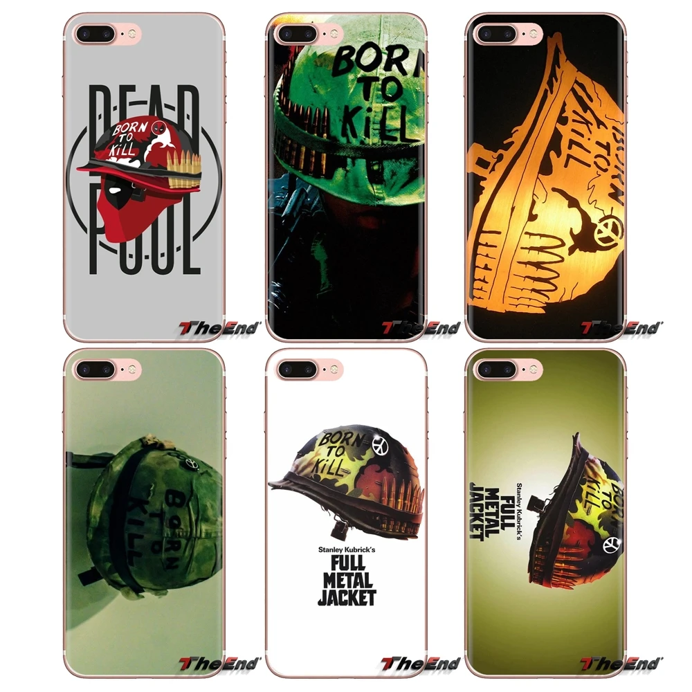 Мягкая металлическая куртка Born To Kill для Sony Xperia Z Z1 Z2 Z3 Z5 compact M2 M4 M5 C4 E3 T3 XA Huawei Mate 7 8 Y3II
