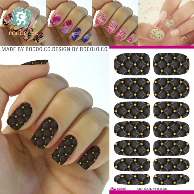 2018 Nails The New Second Generation Korean Makeup Water Shift 2018 Nails The New Second Generation Korean Makeup Water Shift Golden Nail Stickers K5635 Manicure Fabric