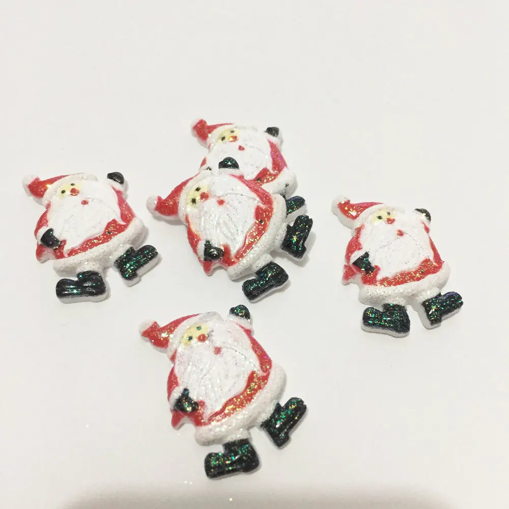 Блестящая Красочная рождественская комбинация плоская спина, кабошон, миниатюрное Рождественское украшение, поделки, фигурки для скрапбукинга OW20 - Цвет: 9