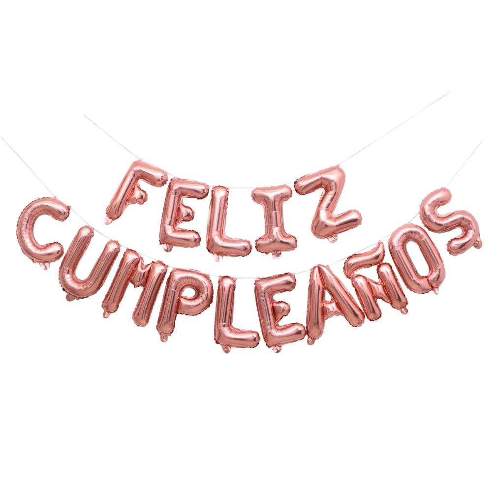 15 unids/set 16 pulgadas español Feliz cumpleaños letra alfabeto Globos inflables colgar Globos aire Globos decoración suministros 15 unids/set 16 pulgadas español Feliz cumpleaños letra alfabeto Globos inflables colgar Globos aire Globos decoración suministros