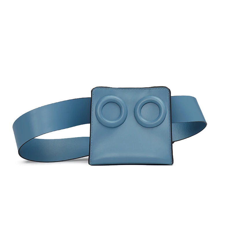 

Fashion Waist Bag Women Waist Packs Korean Style Belt Bags Ladies Box Shaped Wrapped Eyelet Ornament Fanny Pack Waist Belly Bag