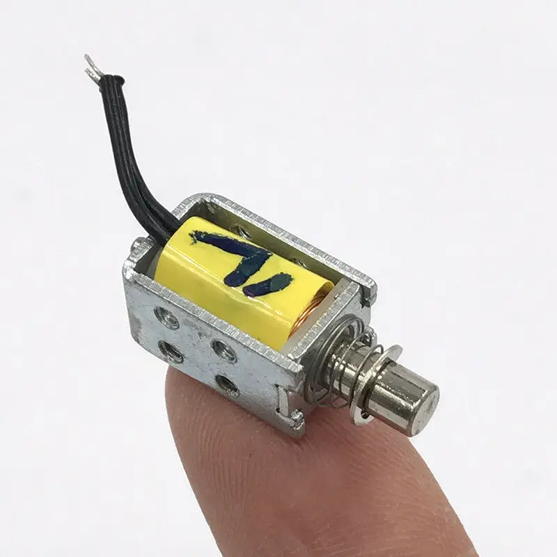 

3V 5V 6V Mini DC Solenoid Electromagnet Push Pull Through Type Micro Electric Magnet For Household Appliances Spring Magnet