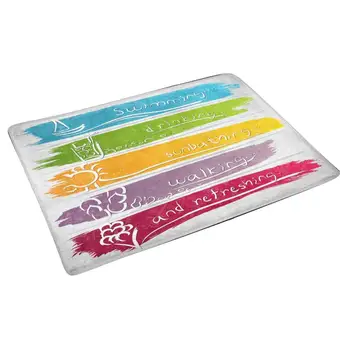 

Icon with Summer Symbols Indoor Entrance Doormat Non Slip Door Mat Entrance Rugs Home Decor