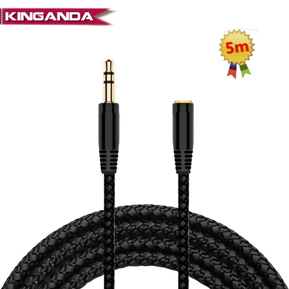 Кабель удлинитель для наушников штекер гнездо 3 5 мм м 16 футов|extension cable 3.5mm|headphone