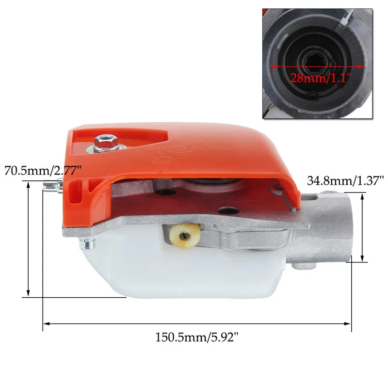 28 мм 7 сплайн полюс бензопилы инструмент коробка передач Головка триммера газонокосилки запчасти садовые инструменты