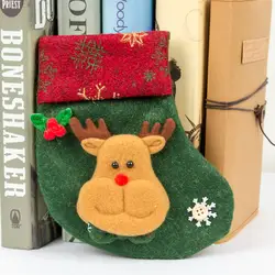 Рождественские носки подарок на Новый год мешок конфет Санта Клаус елки Декор Вечерние