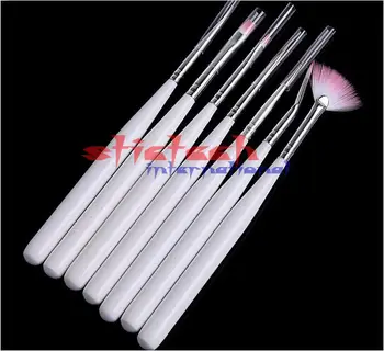 

by dhl or ems 100 sets 7pcs/set Nail Painting Brushes UV Gel Acrylic Nail Art Builder Manicure Brush Pen Dotting Brush Set