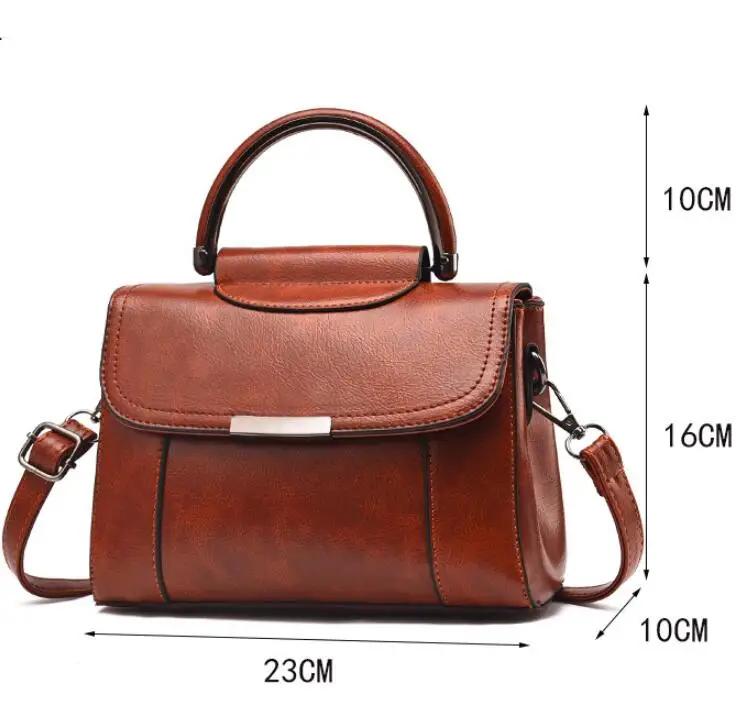 Новинка 2020 oilskin сумка на одно плечо из искусственной кожи однотонная маленькая