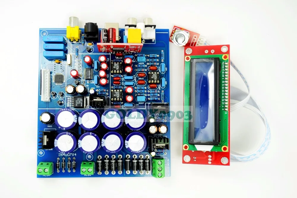 

PCM1794 + AK4118 DAC Decoding Soft Control Board Include PCM2704 USB Sub Card