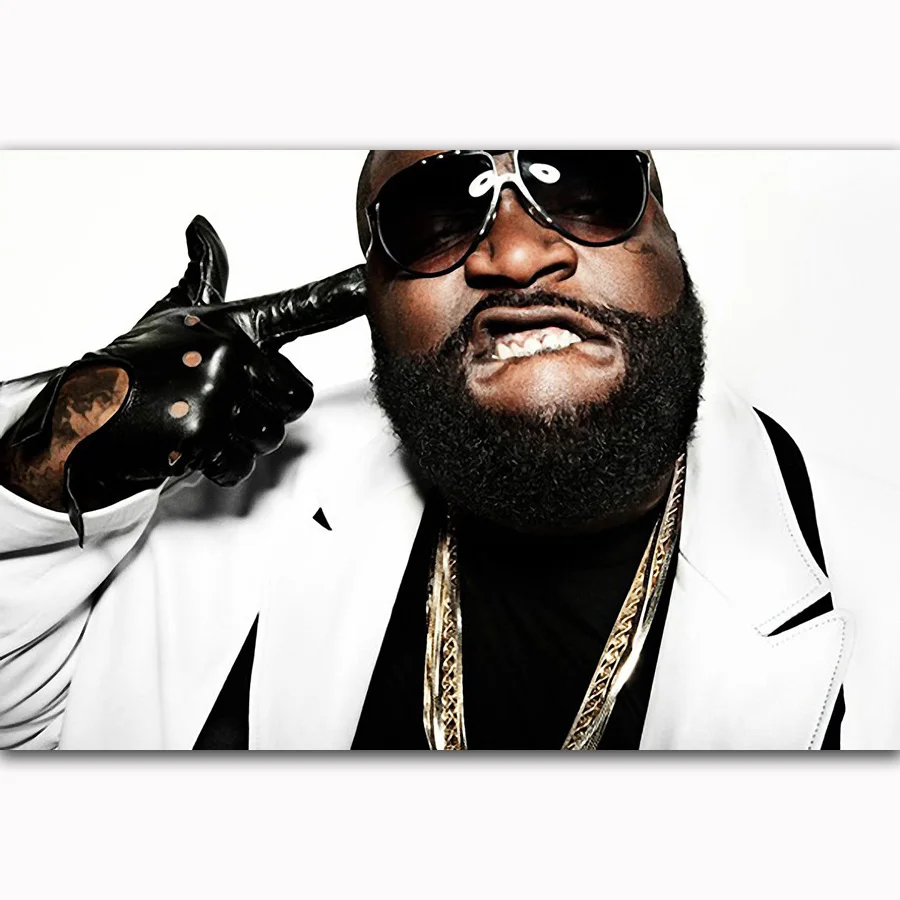 

MQ3108 Rick Ross Rap Hip Hop Music Singer Star Hot Art Poster Top Silk Canvas Home Decor Picture Wall Printings
