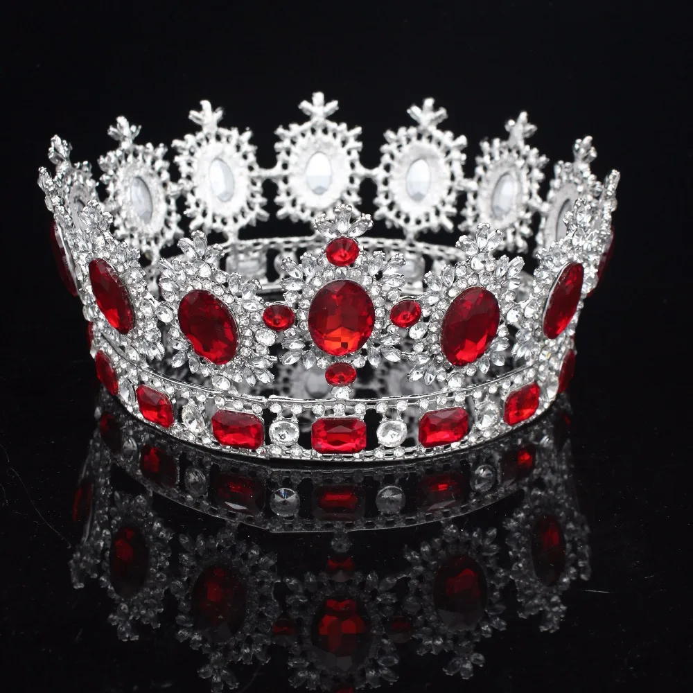 

Large Crystal Baroque Queen King Crown Bridal Tiara Headpiece Women Diadem Hair Ornaments Weeding Bride Hair Jewelry Accessories