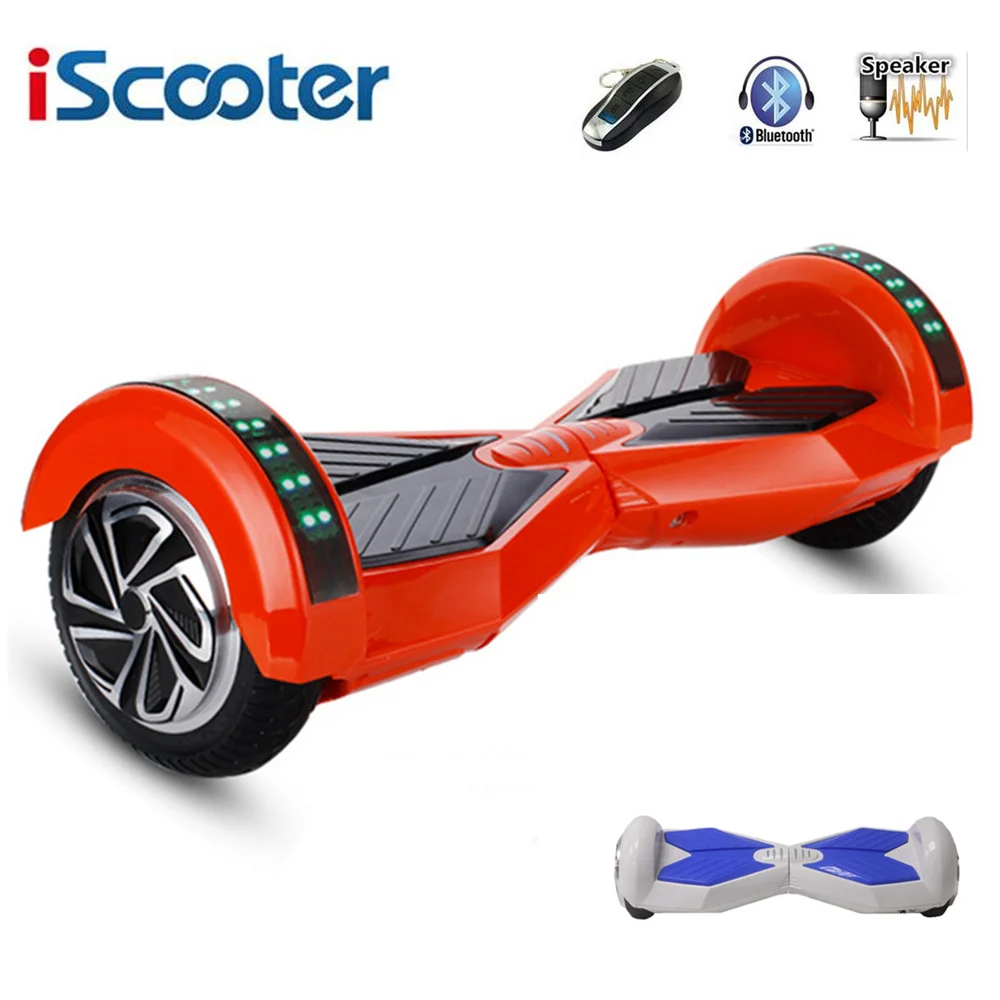

Hoverboard With LED Bluetooth Speaker iScooter 8.5 inch Hummer Smart Electric Balance Hover-Board LED 8.5" UL certified Hoverboa