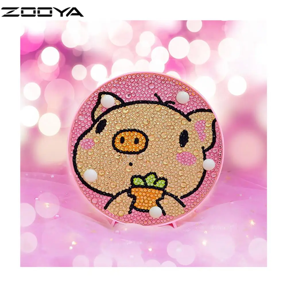 

ZOOYA 2019 LED diamond painting new arrivals cartoon diamond embroidery for children sale Birthday diamond 5d mosaic Gifts B003