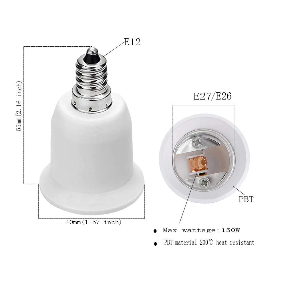 x G9 to E26 E27 Lampholder Adapter Socket Converter Fitting Transformer 5pcs