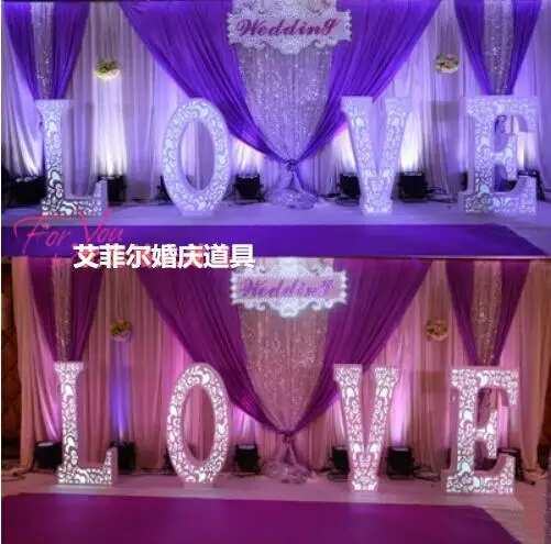 Adereços para decoração de palco e casamento, decoração de fundo, amor, tela de pvc, ornamentos de área de saudação